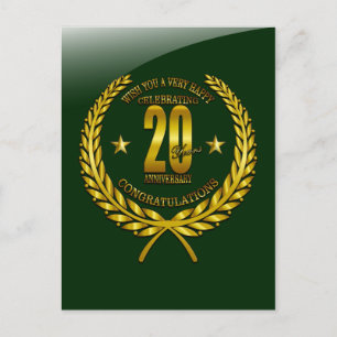 Cartão Postal Parabéns ao 20