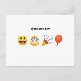 Cartão Postal Parabéns | Cartão-postal Personalizado com Emoji