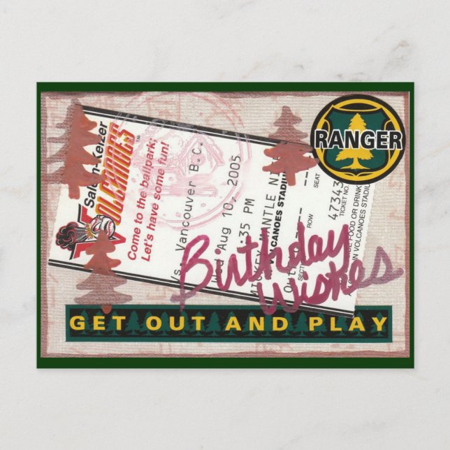 Cartão Postal Parabéns Collage (Frente)