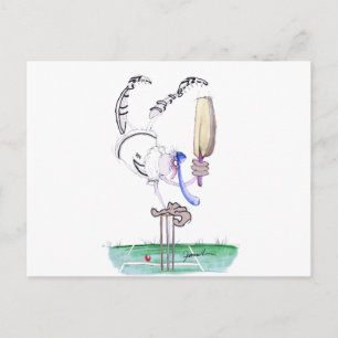 Cartão Postal parabéns - críquete, tony fernandes