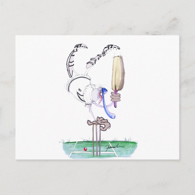 Cartão Postal parabéns - críquete, tony fernandes (Frente)