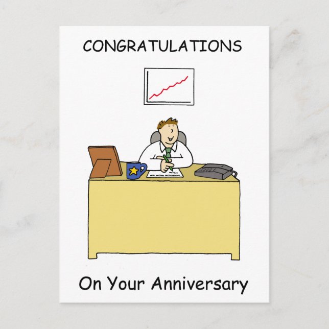 Cartão Postal Parabéns de aniversário de trabalho para homens (Frente)