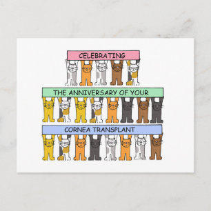 Cartão Postal Parabéns de aniversário de transplante de córne