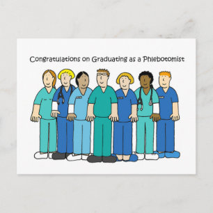 Cartão Postal Parabéns de Formando flebotomistas