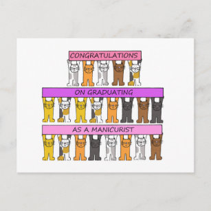 Cartão Postal Parabéns de Graduação Manicurista