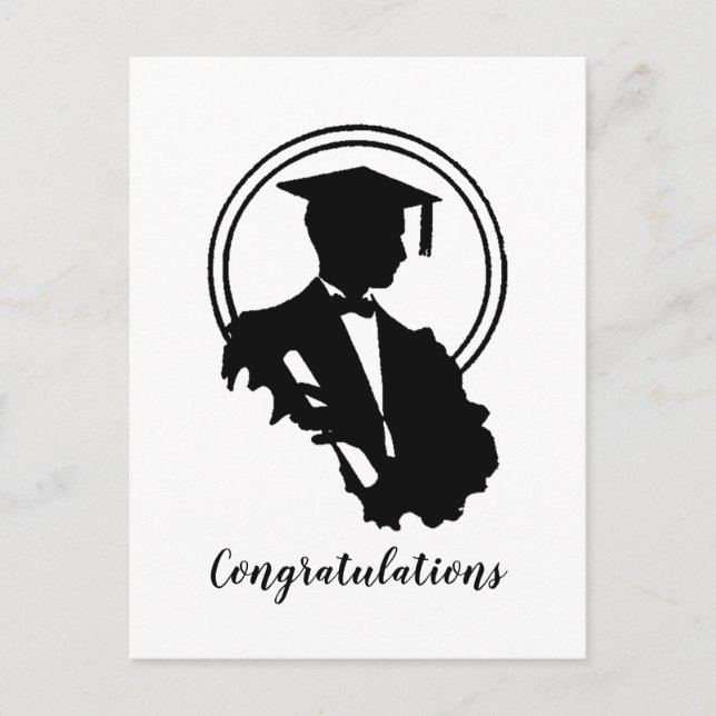 Cartão Postal Parabéns de Graduação Retroativa (Frente)