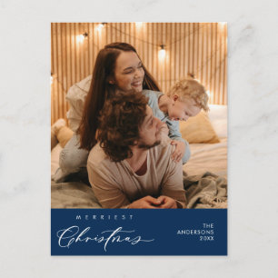 Cartão Postal Parabéns de Natal Feliz Família Foto
