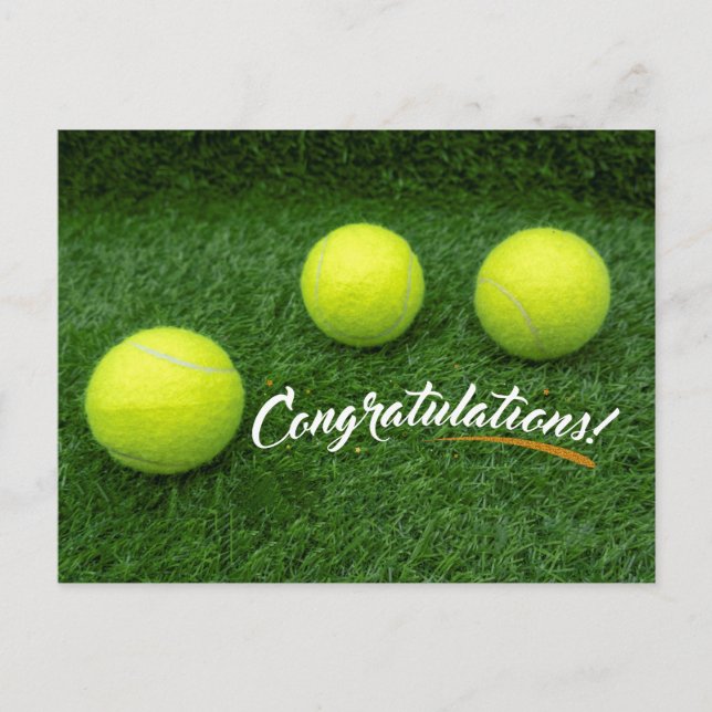 Cartão Postal parabéns de tênis (Frente)