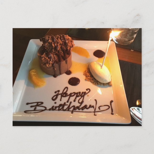 Cartão Postal Parabéns, deserto (Frente)