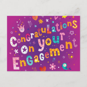 Cartão Postal Parabéns Divertidos pelo seu Noivado