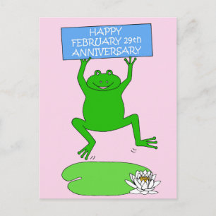 Cartão Postal Parabéns do 29 de fevereiro