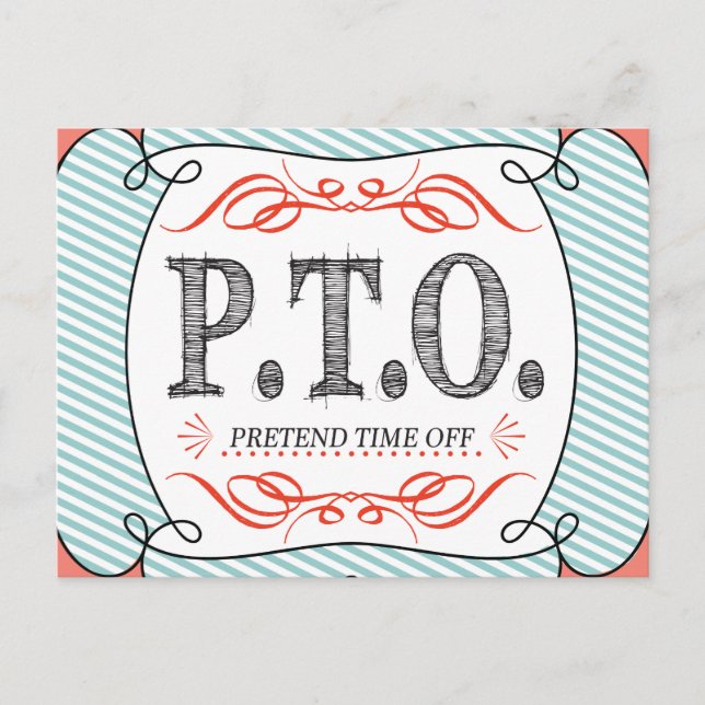 Cartão Postal Parabéns Engraçados Promovidos para Fingir o Tempo (Frente)