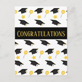 Cartão Postal Parabéns Graduação Balões de Chapéu