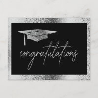 Parabéns Graduação de Tampa de Graduado Prata