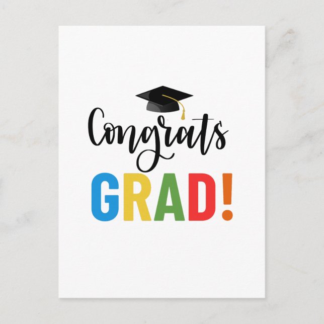 Cartão Postal Parabéns Graduado (Frente)