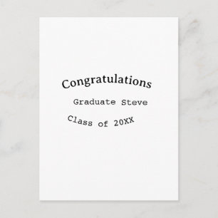 Cartão Postal Parabéns graduado nome turma de 20XX tipo w