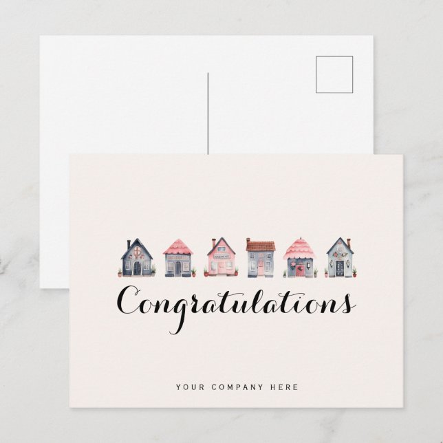 Cartão Postal Parabéns Imobiliária Novo Proprietário (Frente/Verso)