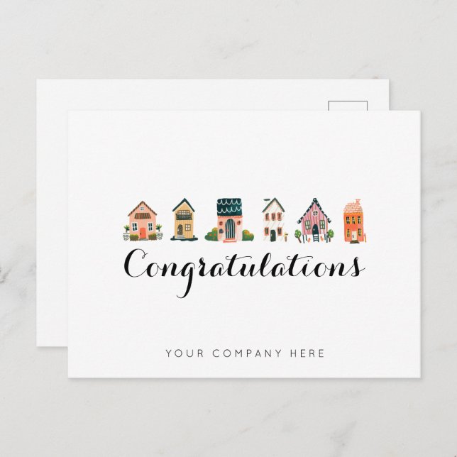Cartão Postal Parabéns Imobiliário Novo Proprietário (Frente/Verso)