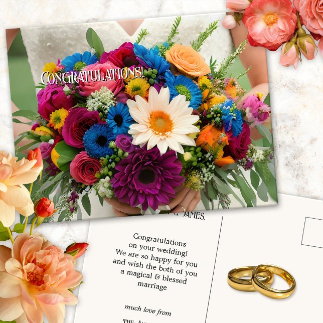 Cartão Postal Parabéns no seu casamento (Criador carregado)