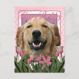 Cartão Postal Parabéns - Ouro Retriever - Mickey