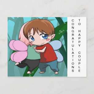 Cartão Postal Parabéns para o casal feliz