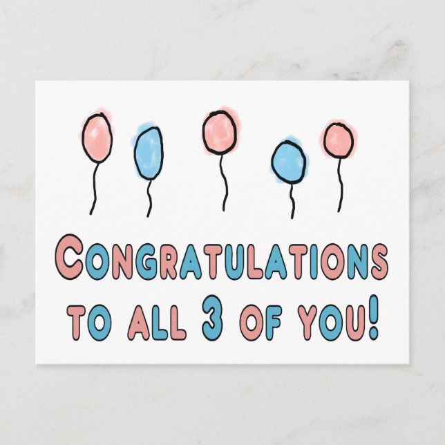 Cartão Postal Parabéns pela Gravidez (Frente)