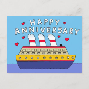 Cartão Postal Parabéns pelo Aniversário de Casamento no Cruzeiro