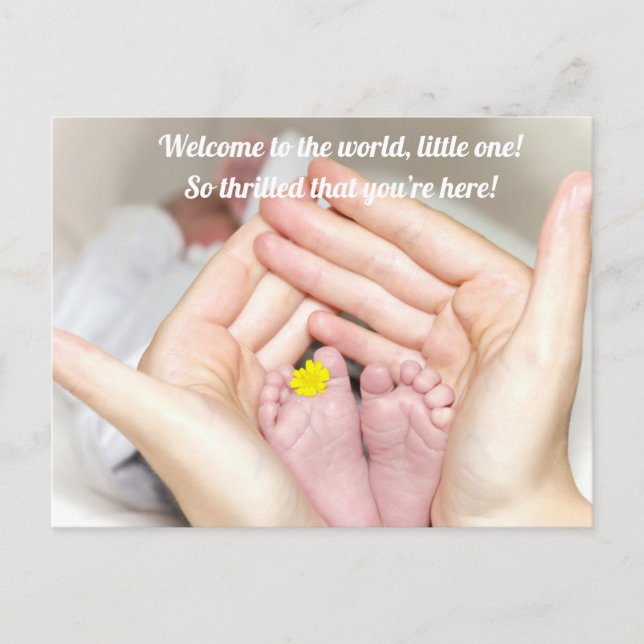 Cartão Postal Parabéns pelo Bebê que Nasceu (Frente)