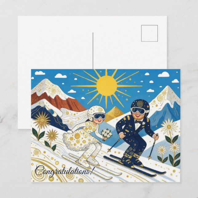 Cartão Postal Parabéns pelo Casamento (Frente/Verso)