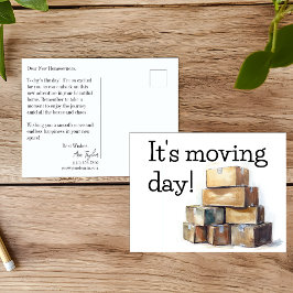 Cartão Postal Parabéns pelo Dia da Mudança