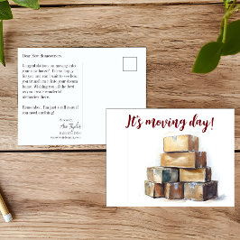 Cartão Postal Parabéns pelo Dia da Mudança