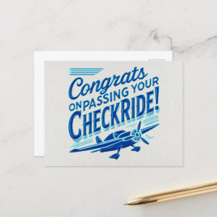 Cartão Postal Parabéns por ter passado o cheque!