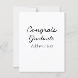 Cartão Postal Parabéns simples e mínimos adicione seu