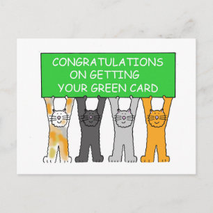 Cartão Postal Parabéns sobre como obter sua placa verde
