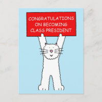 Parabéns sobre tornar-se presidente da classe