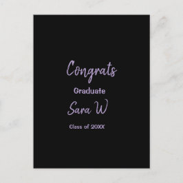 Cartão Postal Parabéns turma de ano nome escola faculdade