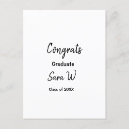 Cartão Postal Parabéns turma de ano nome escola faculdade