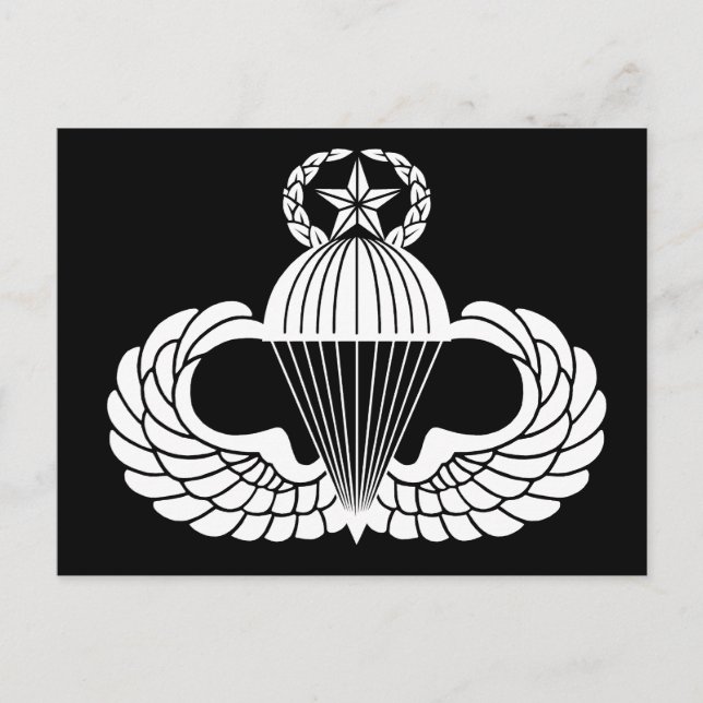 Cartão Postal Parachutist badge, Master (Frente)