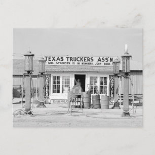 Cartão Postal Parada de Caminhões no Texas, 1939