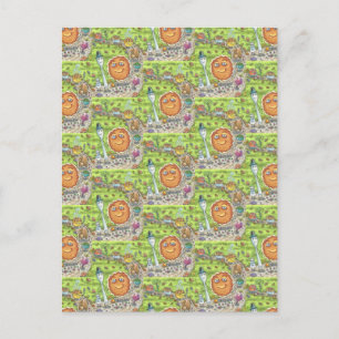 CARTÃO POSTAL PARADA DE PIE DE PUMPKIN, OBRIGADO COM A CELEBRAÇÃ
