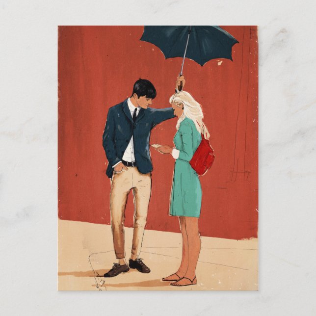 Cartão Postal Parada do barramento da Broadway (Frente)