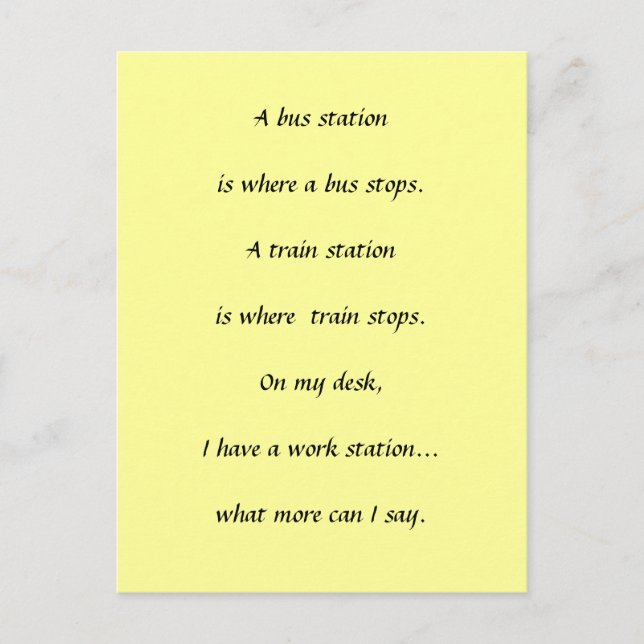 Cartão Postal Paradas do trabalho (Frente)