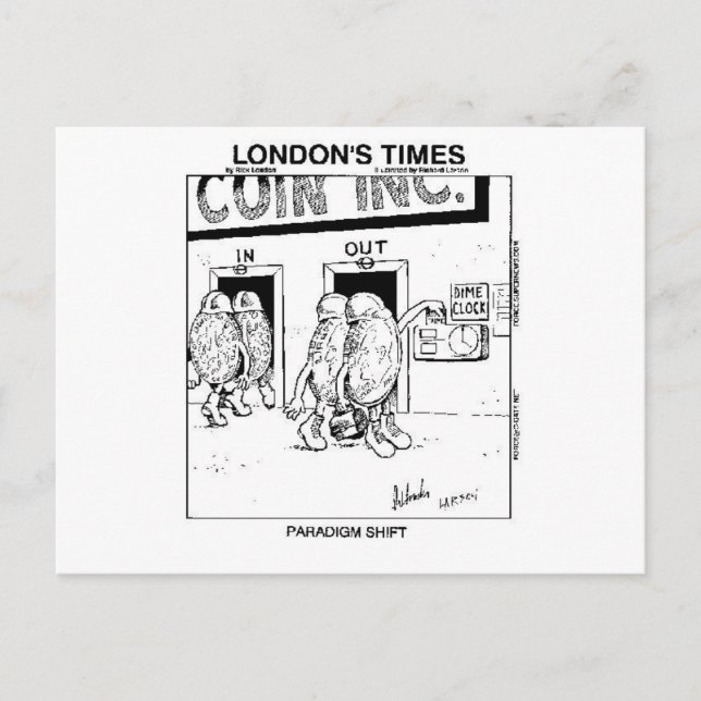 Cartão Postal Paradigma Shift Engraçado Presentes e Coleções (Frente)