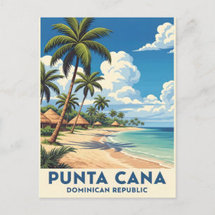 Cartão Postal Paraíso da praia de Punta cana
