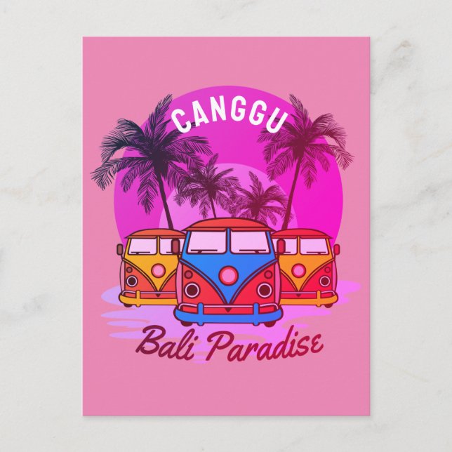 Cartão Postal paraíso de canggu bali (Frente)