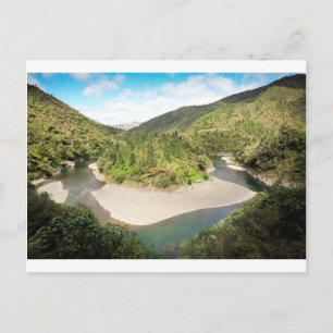 Cartão Postal paraíso do rio na Nova Zelândia