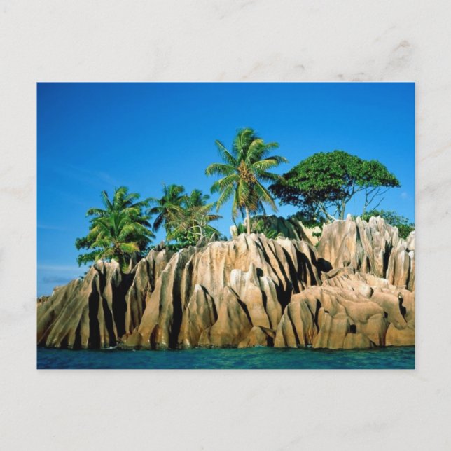 Cartão Postal Paraíso encontrado, Seychelles (Frente)