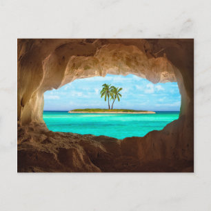 Cartão Postal Paraíso no caribe