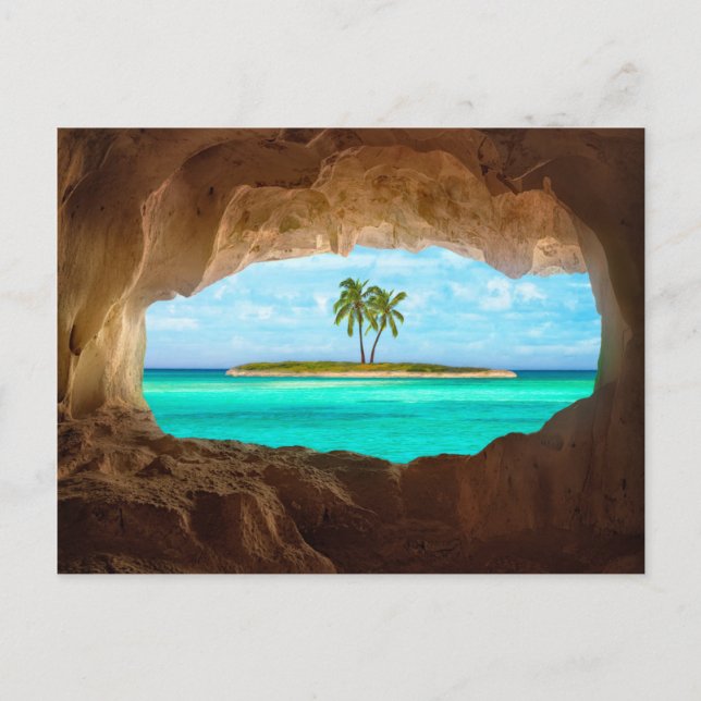 Cartão Postal Paraíso no caribe (Frente)