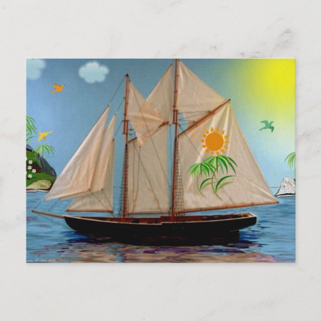 Cartão Postal Paraíso tropical (Frente)